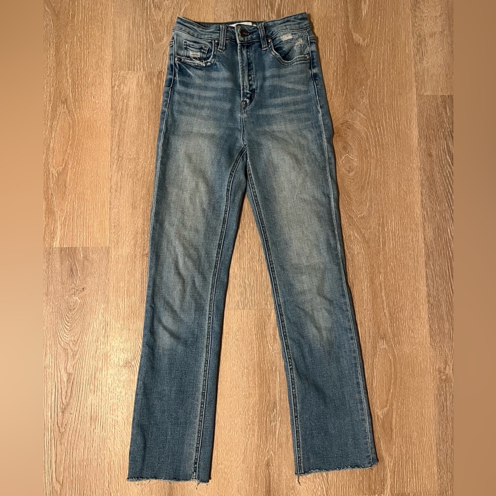 High Waisted Straight Leg Jeans